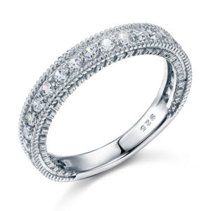 Ezüst gyémánt gyűrű