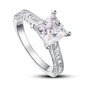 Ezüst gyémánt gyűrű-10